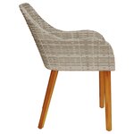 vidaXL Chaises de jardin avec coussins 2 Pièces Gris clair Rattan synthétique