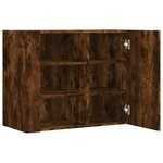 vidaXL Armoire murale chêne fumé 75x35x60 cm bois d'ingénierie