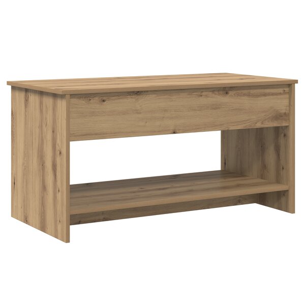 vidaXL Table basse chêne artisanal 102 x 50 x 52.5 cm