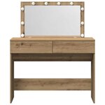vidaXL Coiffeuse chêne artisanal 100 x 40 x 120 cm Bois d'ingénierie