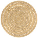 vidaXL Tapis fait à la main Jute tressée 180 cm