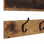 vidaXL Porte-manteau mural avec étagère Bois ancien 90 x 15 x 36 cm