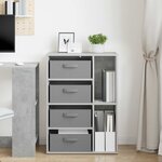 vidaXL Buffet Gris béton 60 x 33 5 x 84 cm