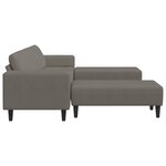 vidaXL Canapé Gris clair 250 x 188 x 76 cm Tissu en velours côtelé