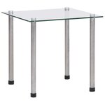 vidaXL Tables gigognes 3 Pièces Transparent Verre trempé