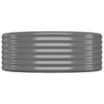 vidaXL Lit surélevé de jardin Acier galvanisé 322x100x36cm gris