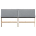 vidaXL Tête de lit capitonnée Gris clair 180 cm Pin massif