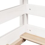 vidaXL Lit pour enfants avec toit blanc 70x140cm en bois massif de pin