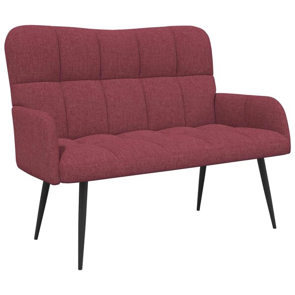 vidaXL Sofa 2 places Bordeaux 115 x 61 x 87 cm Tissu