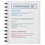 Protège-documents personnalisable viquel géode polypropylène opaque a4 30 pochettes couleur - blanc