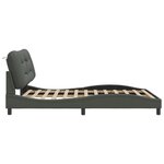vidaXL Cadre de lit avec LED sans matelas gris foncé 160x200 cm tissu