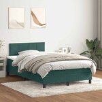 vidaXL Sommier à lattes de lit et matelas vert foncé 120x210cm velours