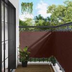 vidaXL Écran de balcon 110 x 300 cm Tissu Oxford Rectangulaire Marron