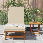 vidaXL Transat Marron 199 x 63 x 85 cm Bois d'Acacia Massif