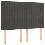 vidaXL Sommier à lattes de lit avec matelas LED Gris foncé 140x190 cm