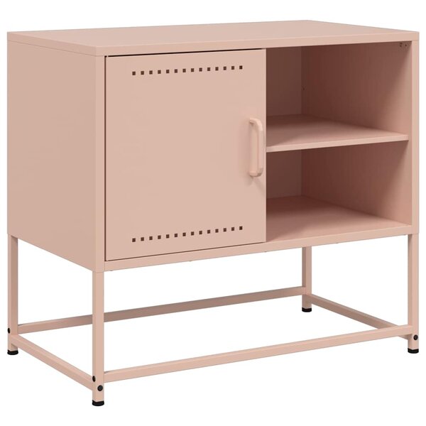 vidaXL Meuble TV rose 68x39x60 5 cm acier