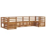 vidaXL Ensemble de canapé d'angle 7 Pièces Naturel
