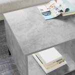 vidaXL Table basse Gris béton 90 x 49 x 46 cm Bois d'ingénierie