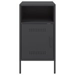 vidaXL Tables de chevet 2 Pièces noir 36x39x68 cm acier laminé à froid