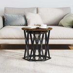 vidaXL Table basse 2 Pièces Chêne fumé 50 x 50 x 50 cm