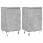 vidaXL Buffets 2 Pièces gris béton 40x35x70 cm bois d'ingénierie