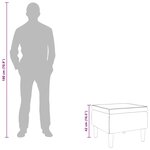 vidaXL Tabouret avec pieds en bois Marron Velours