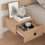 vidaXL Cadre de lit avec tiroir Marron 80 x 200 cm Bois massif en pin