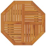 vidaXL Table pliable de jardin Ø70x75 cm bois d'acacia massif