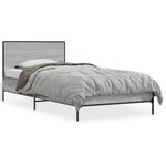 vidaXL Cadre de lit sans matelas sonoma gris 90x200 cm