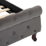 vidaXL Cadre de lit sans matelas gris velours 100x200 cm