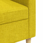 vidaXL Canapé à 3 places Jaune clair 210 cm Tissu