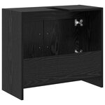 vidaXL Meuble sous lavabo Chêne noir 63x29x55 cm Bois d'ingénierie