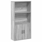 vidaXL Bibliothèque sonoma gris 60x24x120 cm bois d'ingénierie