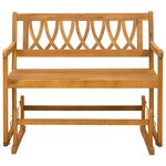 vidaXL Banc à bascule de jardin Naturel 110 x 59 x 97 cm