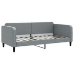 vidaXL Lit de jour avec gigogne et tiroirs gris clair 90x190 cm tissu