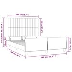 vidaXL Cadre de lit avec tête de lit Bleu 140x190 cm Tissu