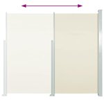 vidaXL Auvent latéral rétractable de patio 100x500 cm Crème