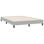 vidaXL Sommier à lattes de lit et matelas et LED gris clair 160x220cm velours