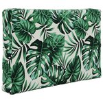vidaXL Coussin de canapé d'extérieur 3 Pièces Motif feuille Polyester