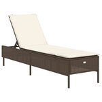vidaXL Chaises longues avec coussins lot de 2 marron résine tressée