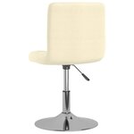 vidaXL Chaise pivotante de salle à manger Crème Tissu