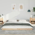 vidaXL Cadre de lit Marron 200 x 200 cm Bois massif en pin