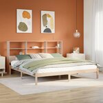 vidaXL Lit bibliothèque sans matelas 180x200 cm bois massif de pin