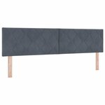 vidaXL Tête de lit Gris foncé 180 cm Velours