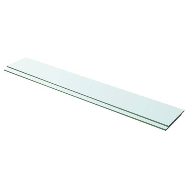 vidaXL Panneaux d'étagère 2 Pièces Verre Transparent 100 x 15 cm