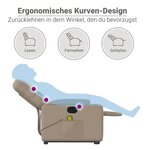 vidaXL Fauteuil inclinable de massage électrique cappuccino similicuir
