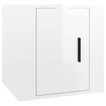 vidaXL Ensemble de meubles TV 8 Pièces Blanc brillant Bois d'ingénierie