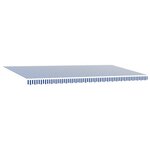 vidaXL Auvent Rétractable avec Bleu et blanc 6 x 3 m Tissu et métal