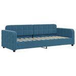 vidaXL Lit de jour avec lit gigogne bleu 80x200 cm velours