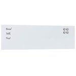 vidaXL Tableau noir magnétique mural Blanc 100x30 cm Verre trempé